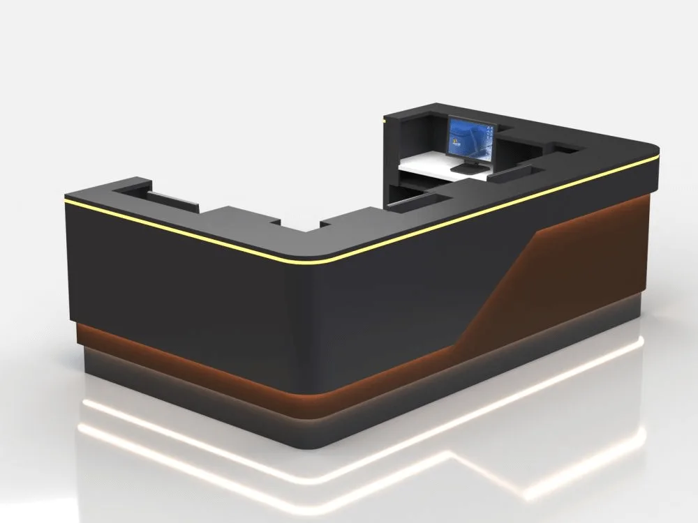 U-Shaped Reception Desks Counters – custom retail display image 17