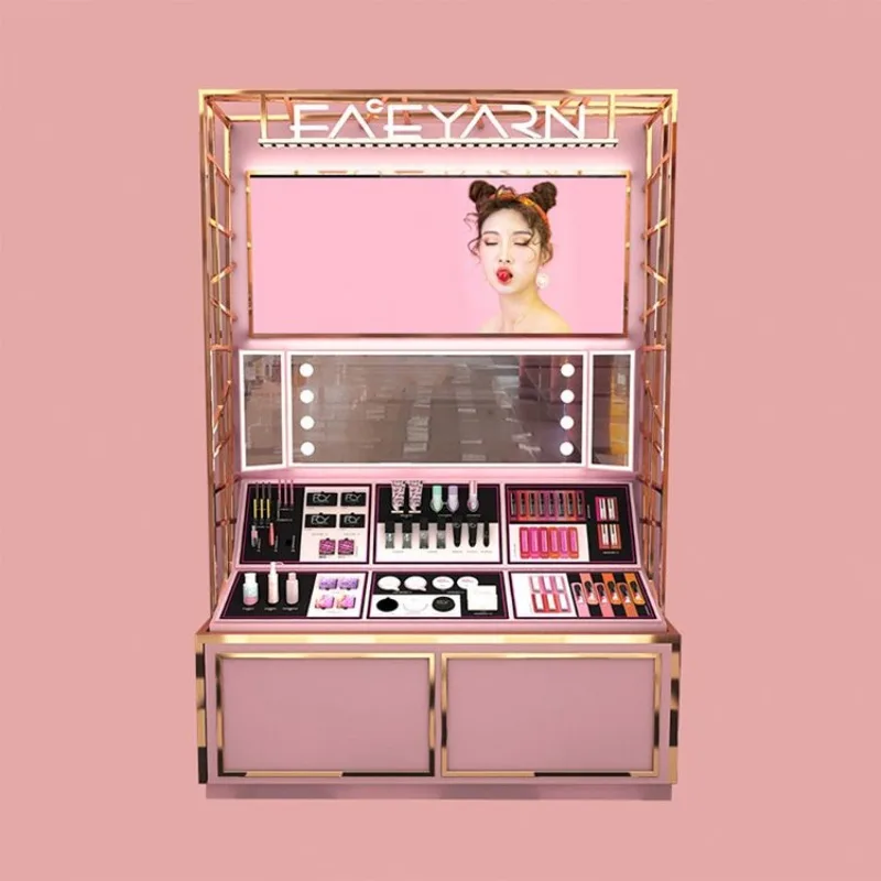 Cosmetic Makeup Display Stand Unit For Cosmetic Retail Shops – custom retail display image 77