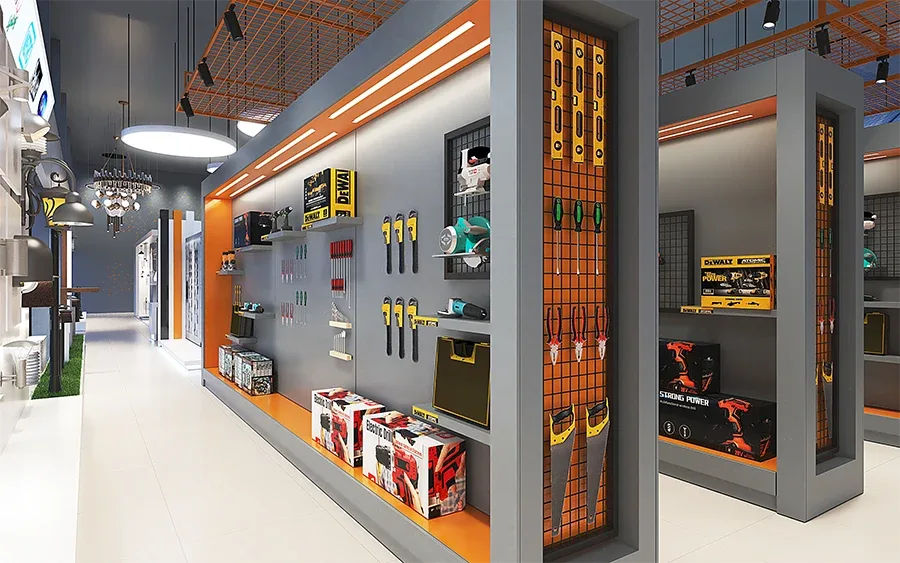 Hardware Store Design, Displays Shelving Fixtures – Moderm Hareware Shop Design High-end Wall Cabinets and Display Stands ima