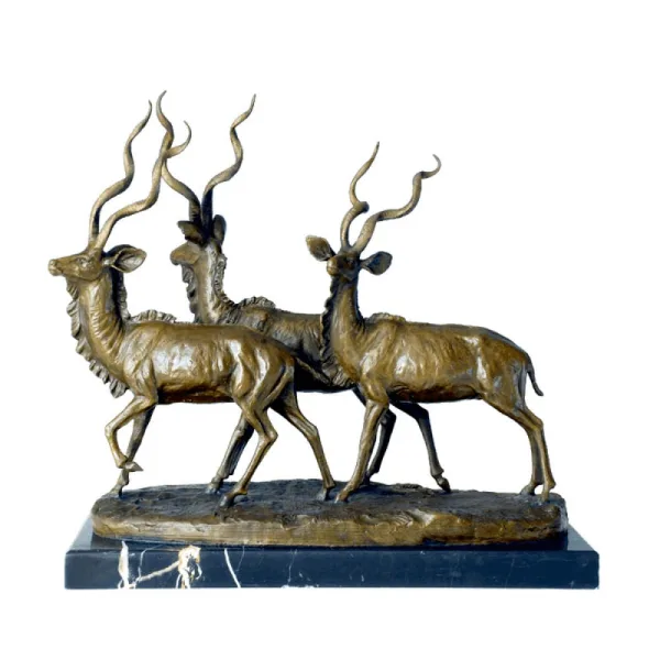 Antelope Statues Sculptures | Bronze Animal Figurine – custom retail display image 11