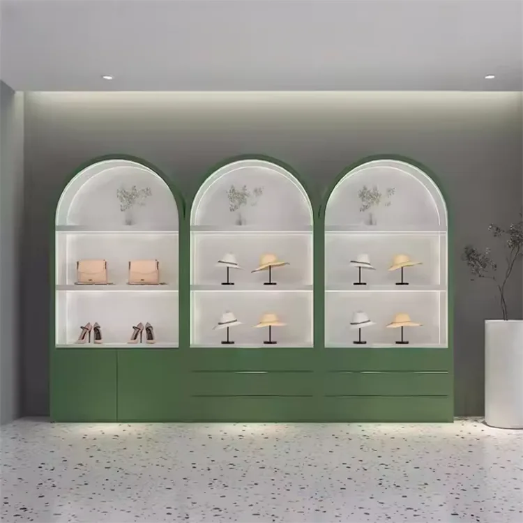Arched Display Cabinets2 (2) Arched Display Cabinets | Wood Metal – custom retail display image 7