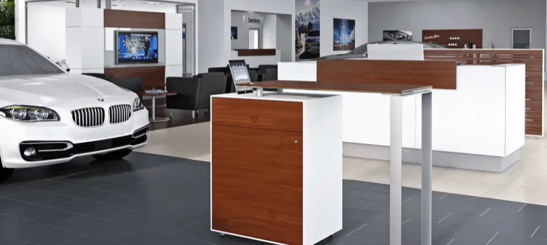 Auto Dealership Furniture | Reception Desks Signages – custom retail display image 9