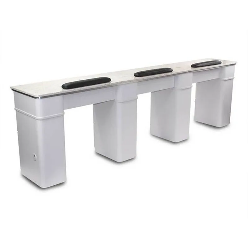 Manicure Tables Custom Nail Desks For Salon – White easy to clean nail station salon manicure table and custom desk for sale 