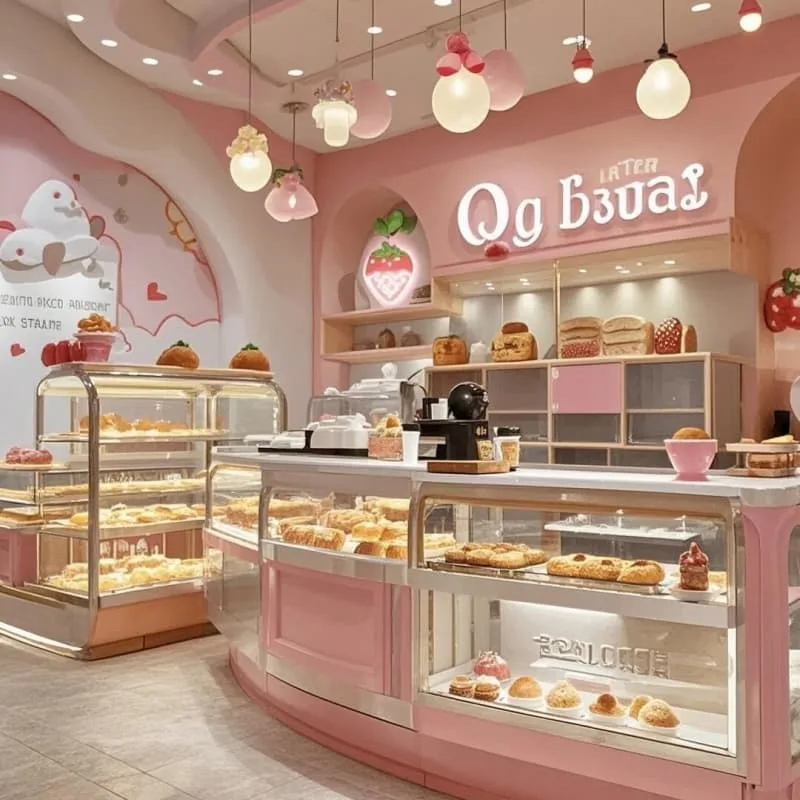 Bakery Counters | Cakes, Pastry Bread Shop Counter – custom retail display image 21