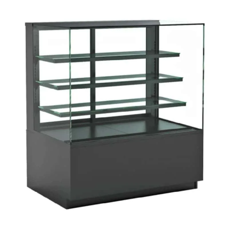 Full View Glass Bakery Display Cabinet Adjustable Shelves Cake Bread Display Rack
