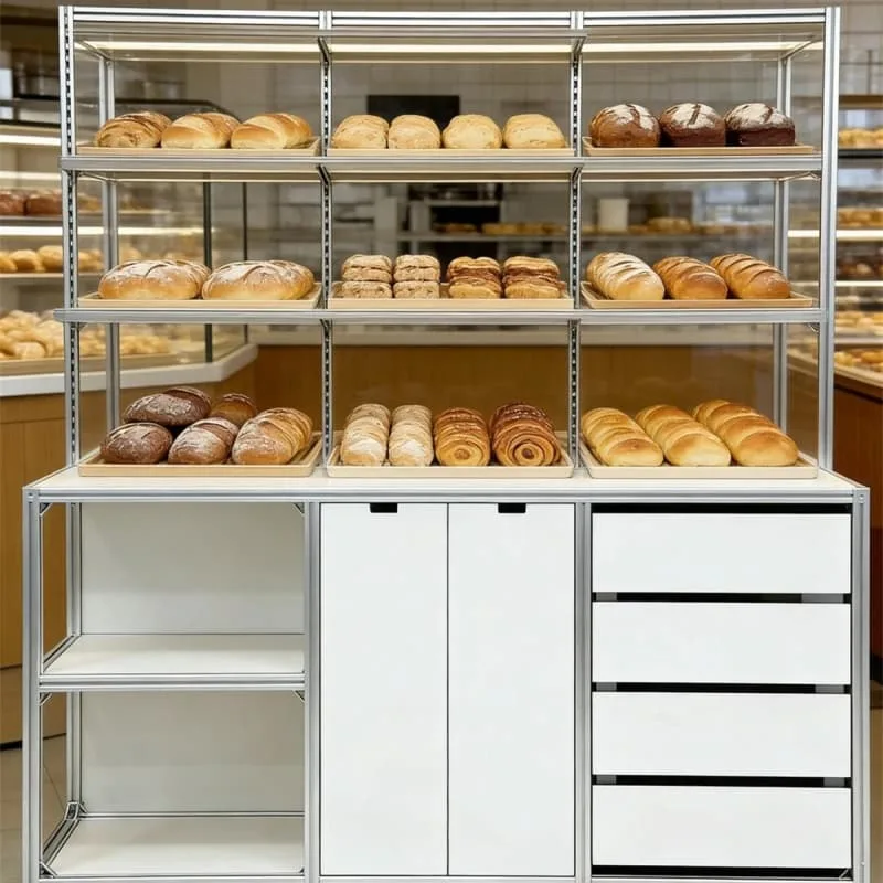 Bread Display Stand For Bakery Pastry Displays – custom retail display image 18