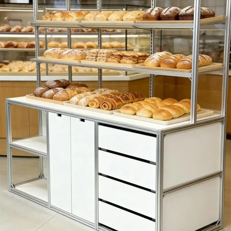 Bread Display Stand For Bakery Pastry Displays – custom retail display image 17
