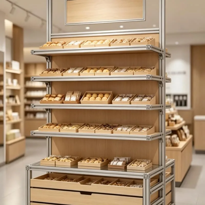 Bread Display Stand For Bakery Pastry Displays – custom retail display image 29