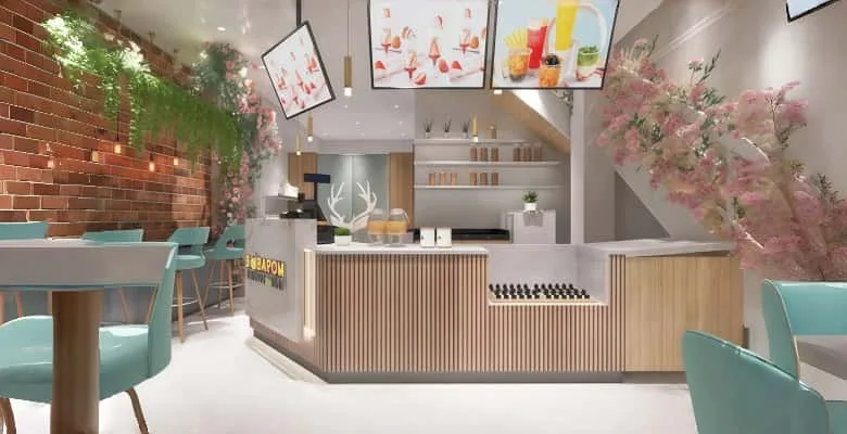 Bubble Tea Shop Design, Counters Furniture – custom retail display image 21