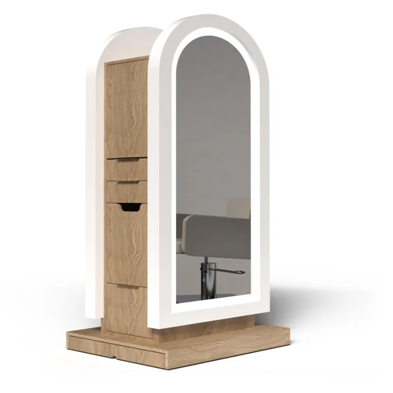 Double-Sided Barber Salon Styling Stations With Mirror – custom retail display image 22