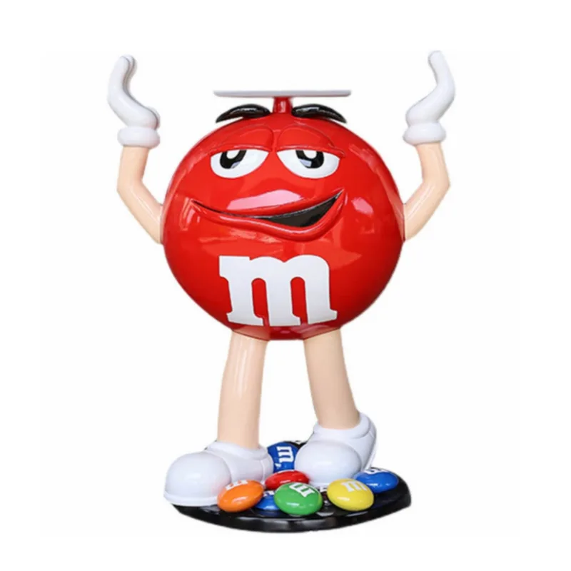 Giant M M Statue For Sale | Orange, Red, Yellow, Blue, Green – custom retail display image 2