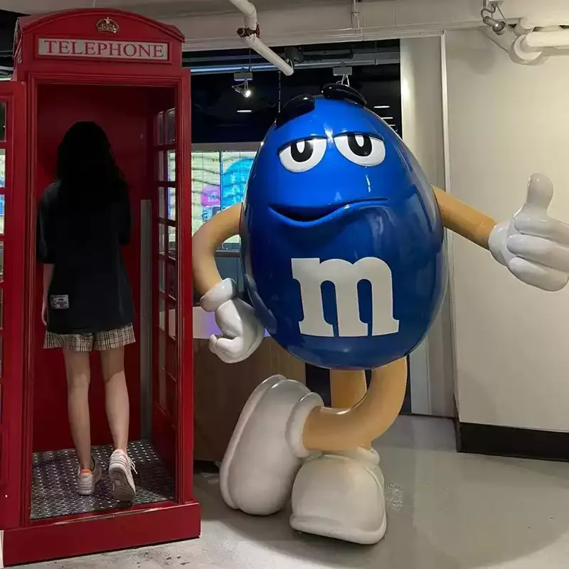Giant M M Statue For Sale | Orange, Red, Yellow, Blue, Green – custom retail display image 26
