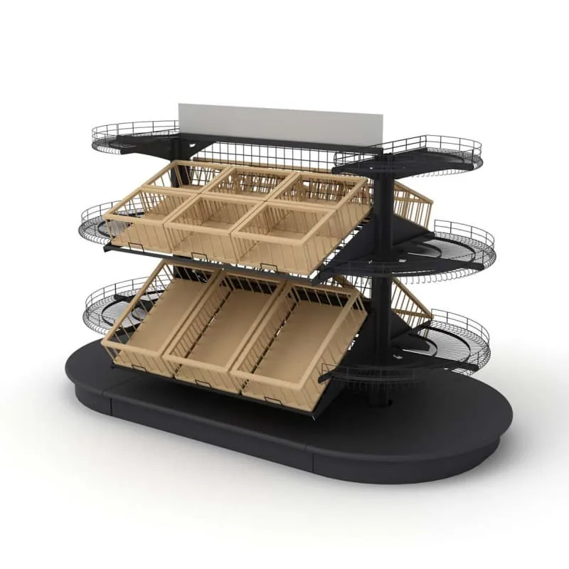 Bakery Gondola Shelving | Bread Pastry Display Units – custom retail display image 18