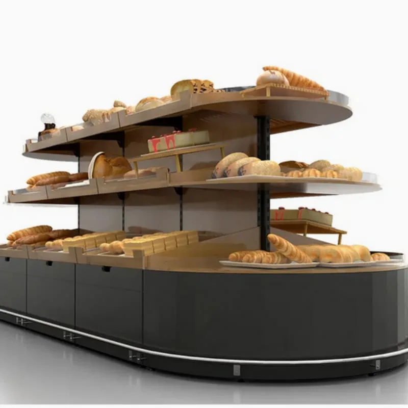 Bakery Gondola Shelving | Bread Pastry Display Units – custom retail display image 13
