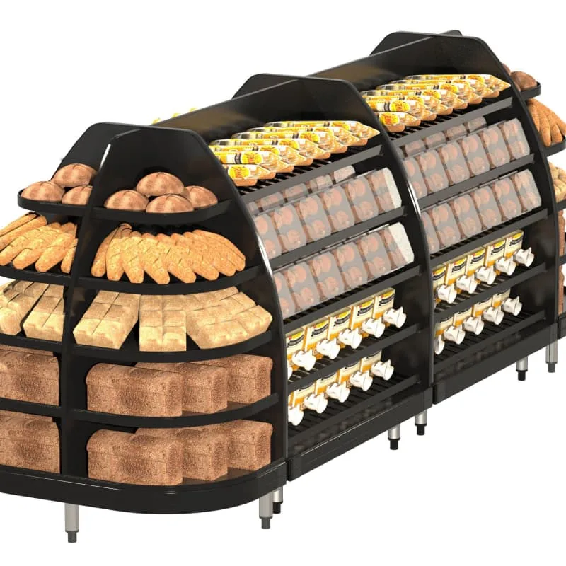 Bakery Gondola Shelving | Bread Pastry Display Units – custom retail display image 9
