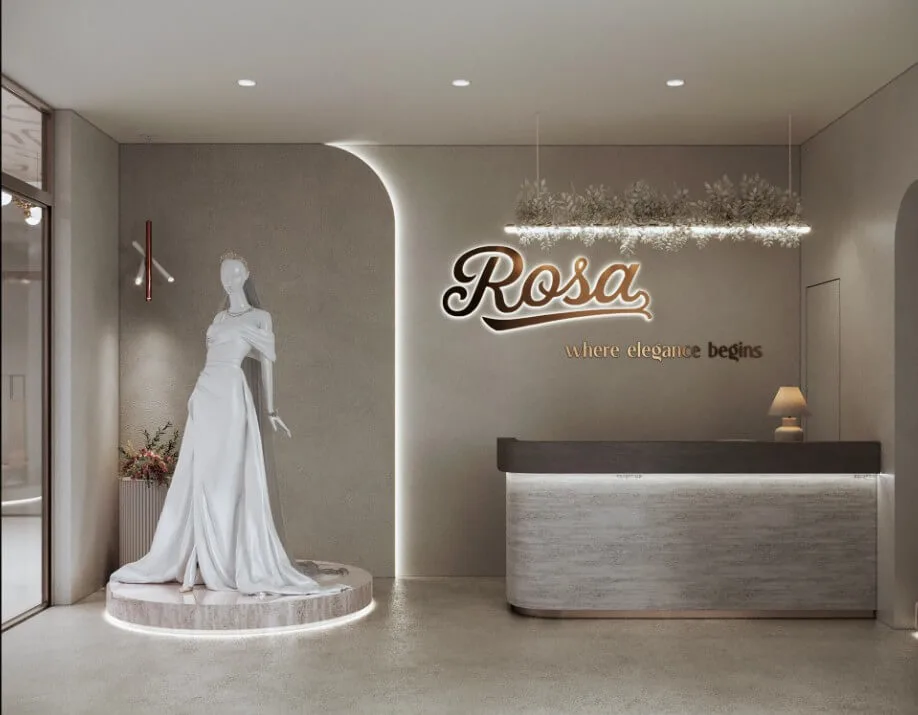 Bridal Shop Design, Displays Store Fixtures – Luxury Design Idea Bridal Shop Custom Display Rack for Wedding Dress image 2
