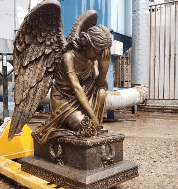 Bronze Angel Statue (1) Bronze Angel Statues Cherub Sculptures For Sale – custom retail display image 7
