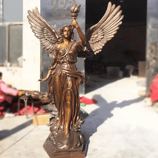 Bronze Angel Statue (9) Bronze Angel Statues Cherub Sculptures For Sale – custom retail display image 6