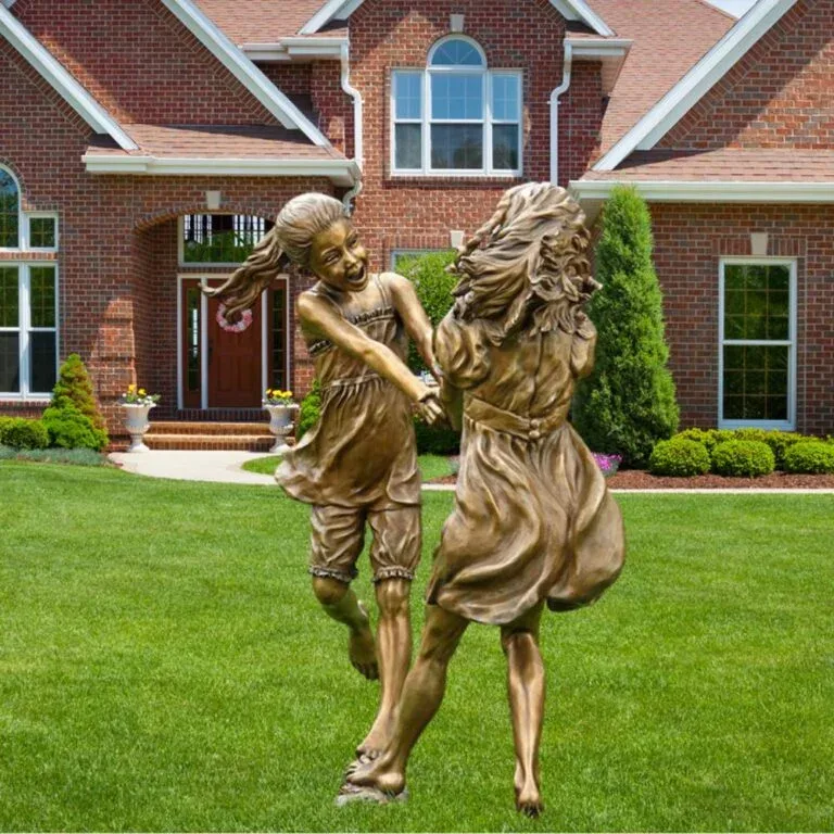 Bronze Children Statues For Sale | Life Size Garden Sculpture – custom retail display image 6