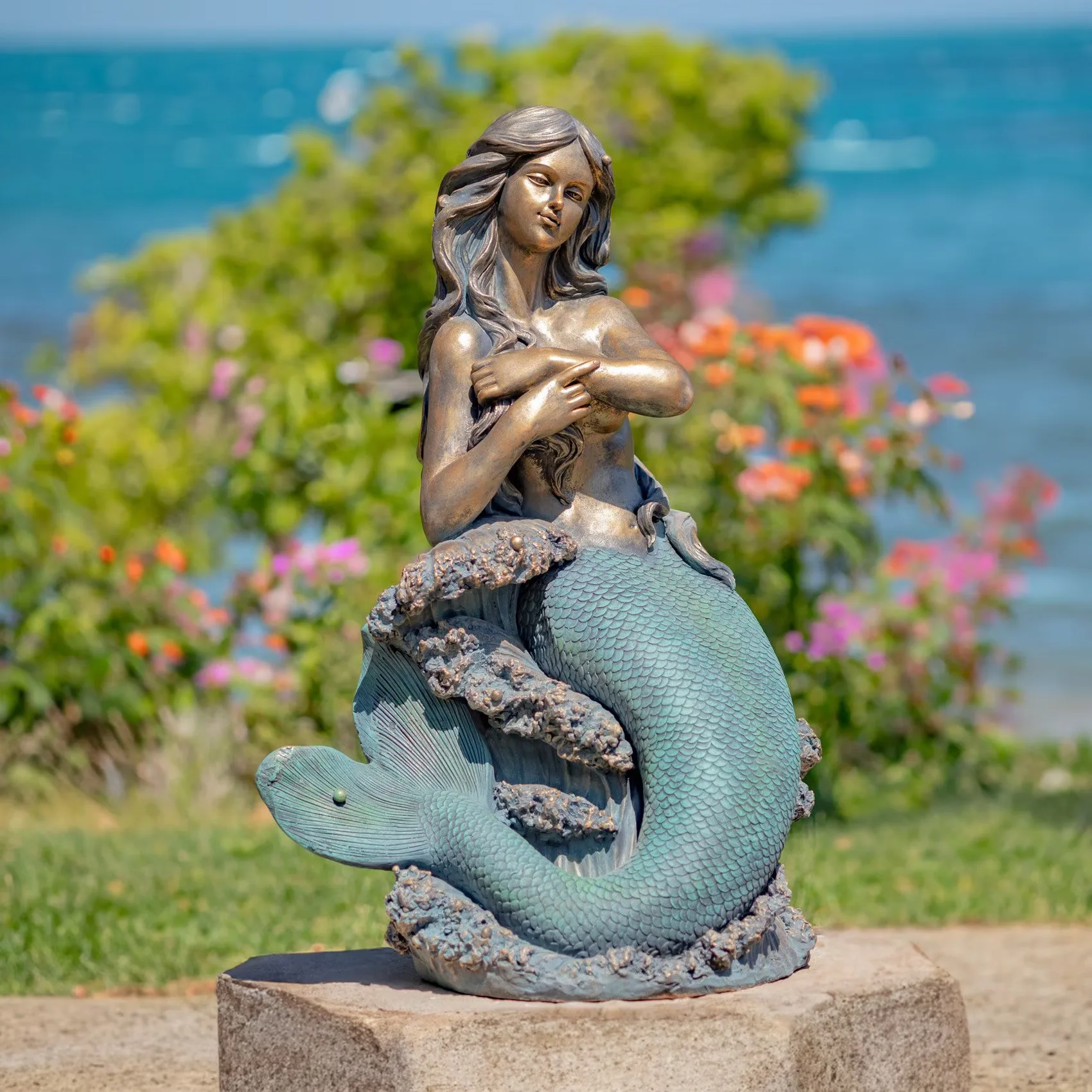 Bronze Mermaid Fairy Statues For Sale | Life Size – custom retail display image 1