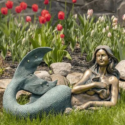 Bronze Mermaid Statue (8) Bronze Mermaid Fairy Statues For Sale | Life Size – custom retail display image 7