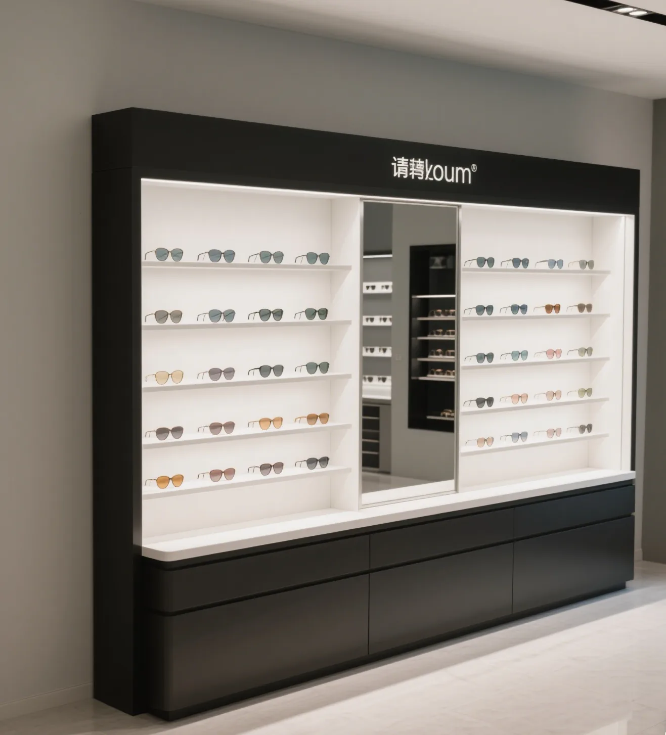Optical Sunglass Display Cabinet | Eyewear Showcase – custom retail display image 28