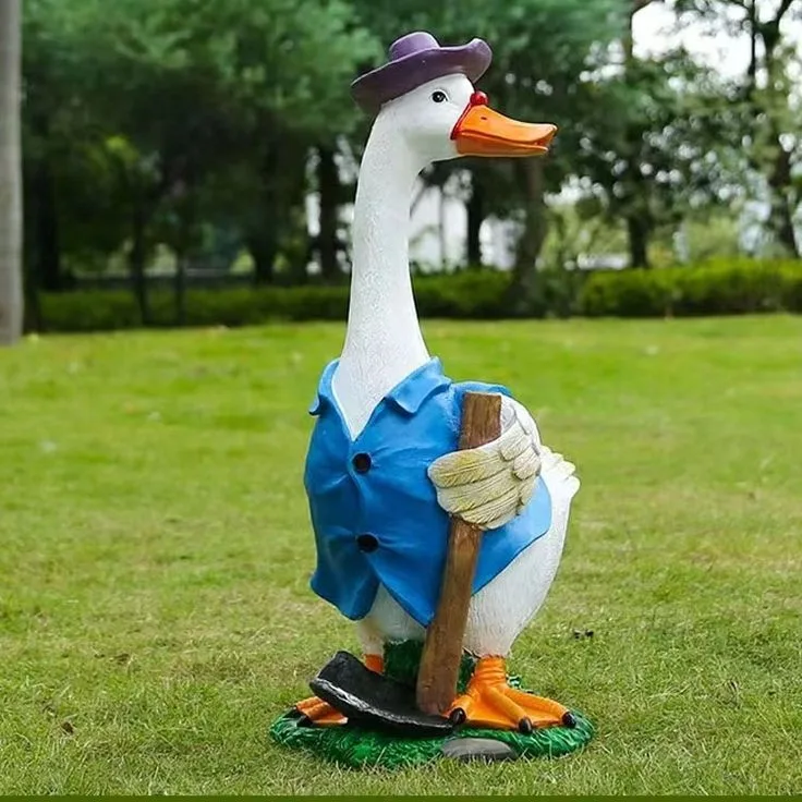 Outdoor Duck Statues Goose Sculptures for Garden – custom retail display image 18
