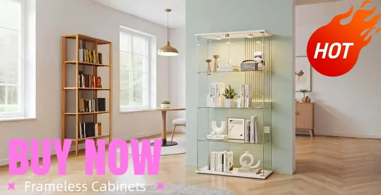 cabients Frameless Glass Display Cases Cabinets – custom retail display image 24