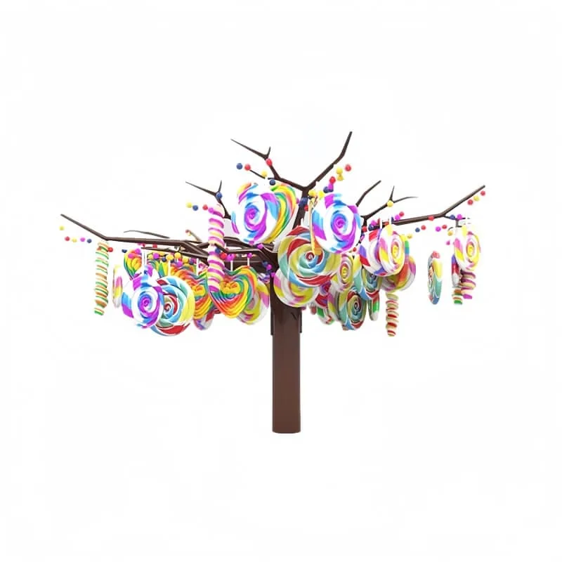 Rainbow Swirl Lollipop Tree Candy Statue For Shop Window Display Decor Prop — view 2