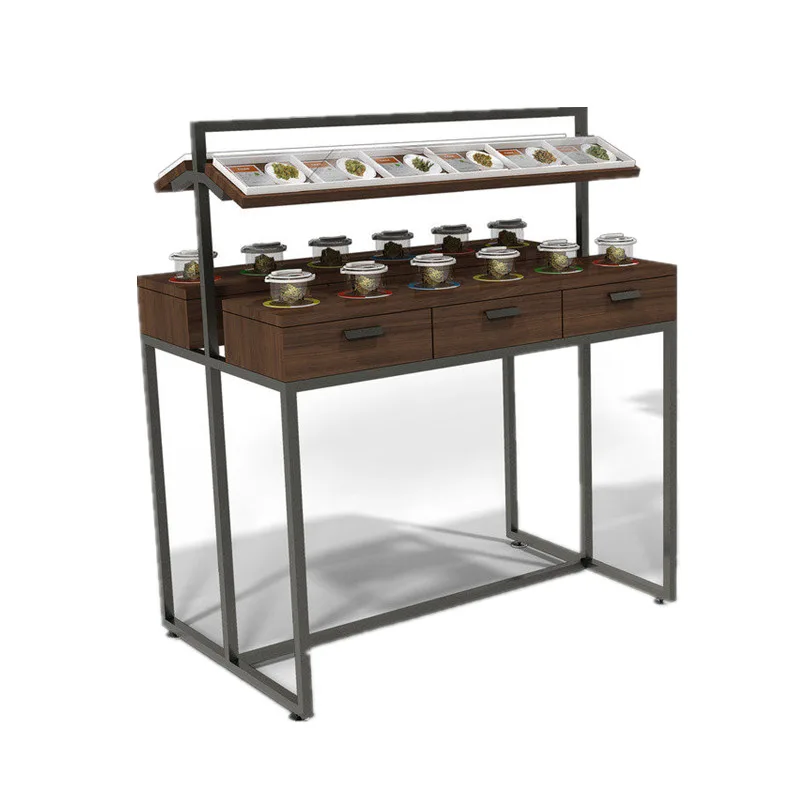 Cannabis Dispensary Display Table Tabletop Showcases – Single Metal and Glass Showcase Cannabis Display Table Design image 3