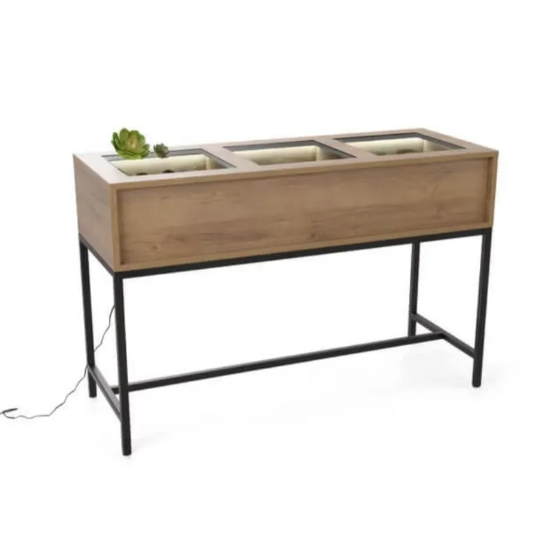 Cannabis Dispensary Display Table Tabletop Showcases – Single Metal and Glass Showcase Cannabis Display Table Design image 4