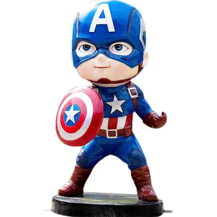 Captain America Fiberglass Statues2 (1) Captain America Statues For Sale | 1:1 Custom Marvel Figures – custom retail display image 7