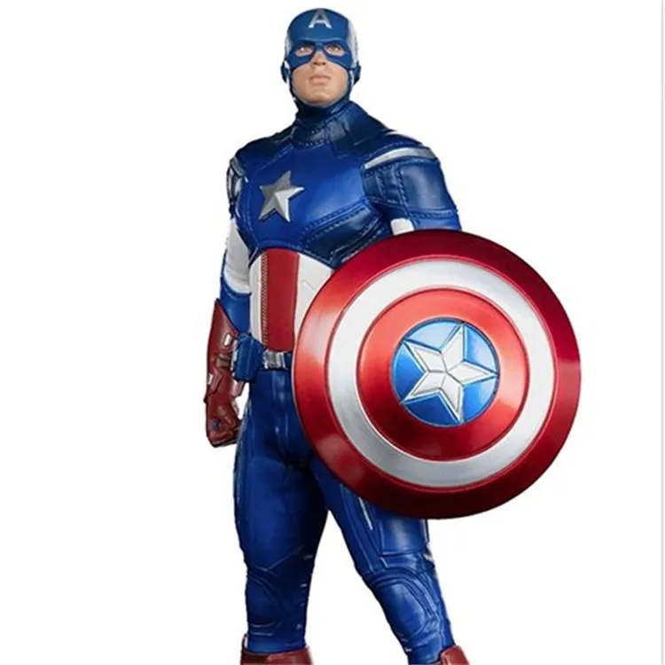Captain America Fiberglass Statues2 (2) Captain America Statues For Sale | 1:1 Custom Marvel Figures – custom retail display image 5