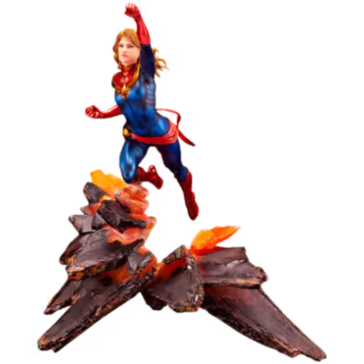 Captain Marvel Fiberglass Statues2 (2) Captain Marvel Statue | Movie Figurine Characters Life Size Statues – custom retail display image 6