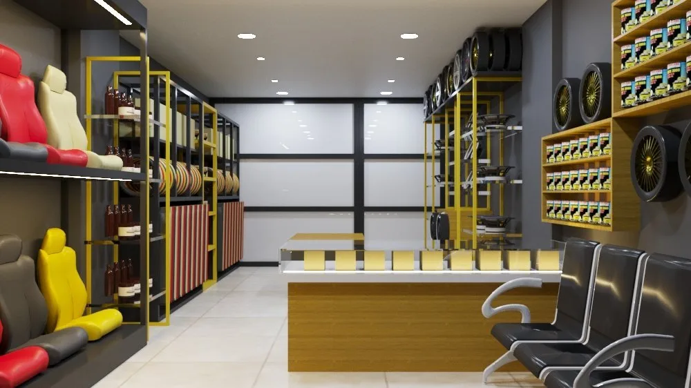 Car Accessories Shop Displays, Racks Interior Design – custom retail display image 3