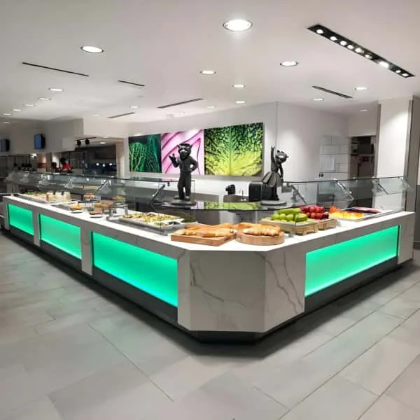 Restaurant Bar Counter For Sale | Wood, Metal Marble – Cafeteria Serving Counter image 8