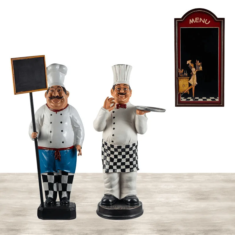 Chef Statue (9) Pizza Man Statue | Large Italian Chef Statue For Restaurant Ornaments – custom retail display image 36