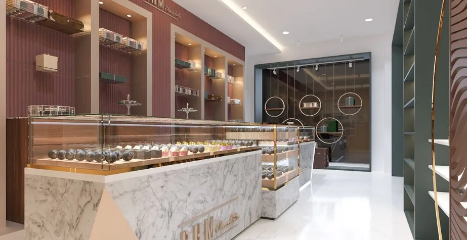 Chocolate Display | Shop Design, Decoration Fixtures – Lollipop candy shop Chocolate counter big sweet candy shelves Convenie
