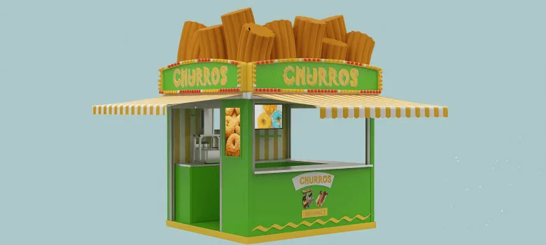 Churros Kiosk – custom retail display image 4