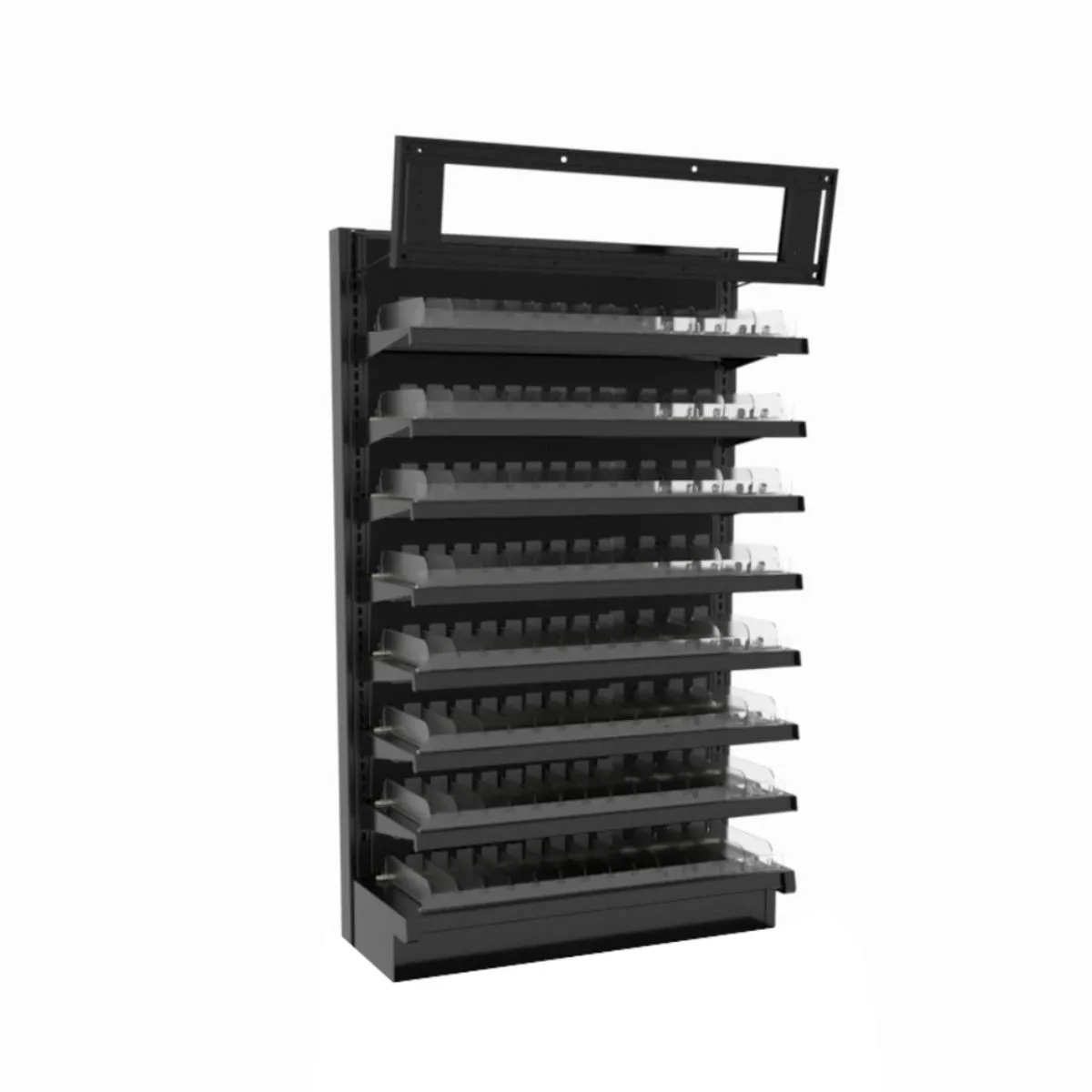 Black Display Showcases Cabinets With Glass Doors – custom retail display image 49