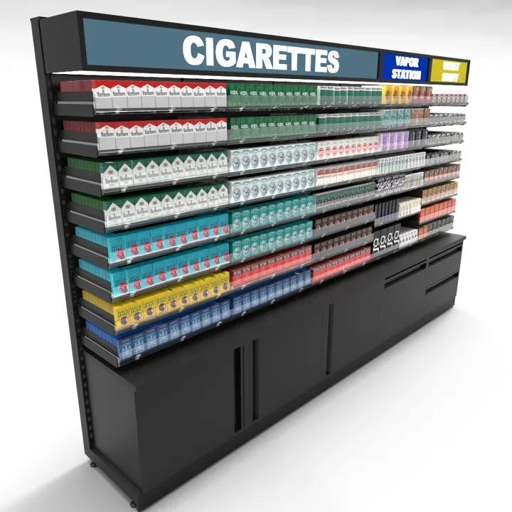 Cigarette Display Stand Tobacco Stand Showcase For Smoke Retail Shop – custom retail display image 96