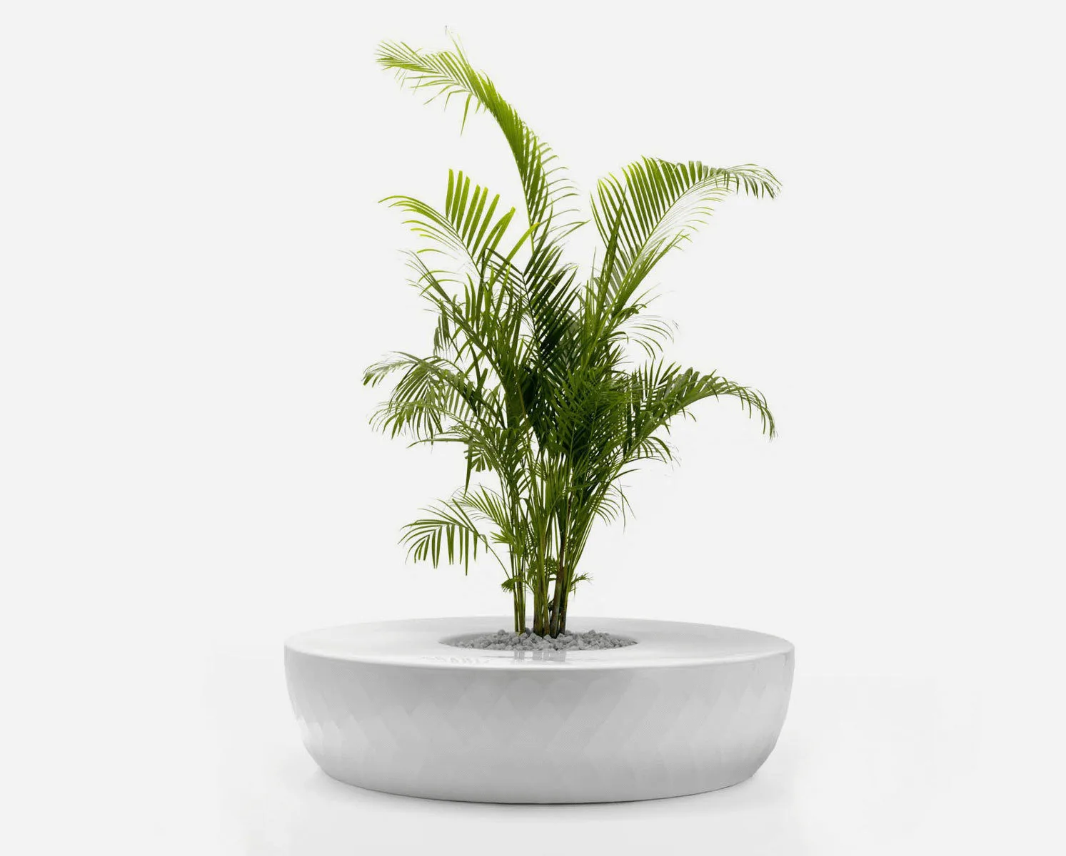 Planter Bench | Circular Fiberglass Bench With Treepot Flowerpot – custom retail display image 7
