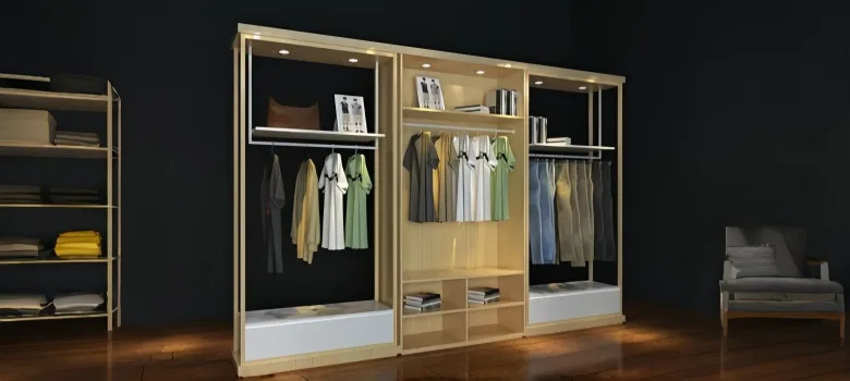 Apparel Display Cabinets For Shop | Adjustable Shelves LED Lights – custom retail display image 4