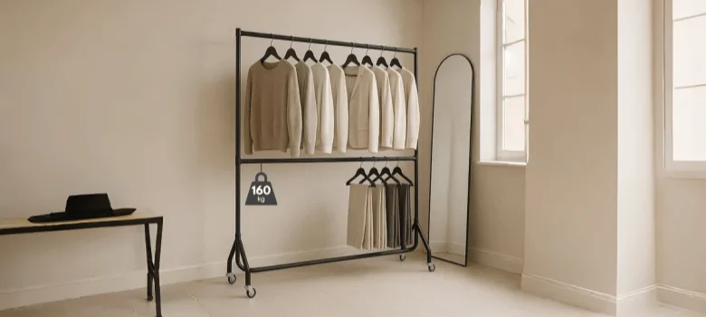 clothing rack (3) Clothing Display Racks For Retail | Wood Metal – custom retail display image 2