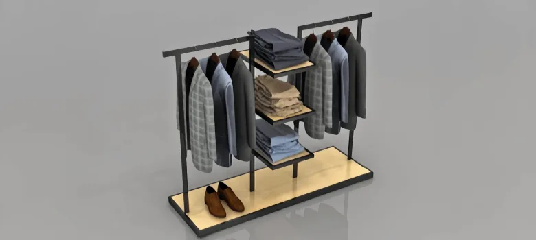 clothing rack (6) Clothing Display Racks For Retail | Wood Metal – custom retail display image 4