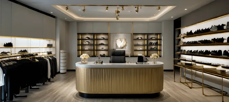Clothing Shop Retail Checkout Counter For Sale – custom retail display image 3