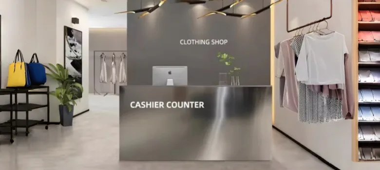 Clothing Shop Retail Checkout Counter For Sale – custom retail display image 4