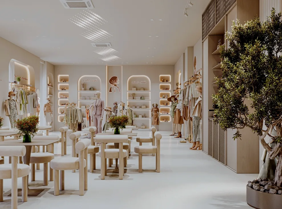 Boutique Design, Retail Displays Store Fixtures – Luxury shop design international clothing shop with glass wall cabinet imag