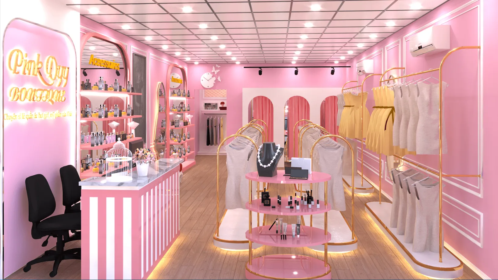 Women s Clothing Store Design | Fashion Shop Fittings – High-end Women Clothing Shop Design Ideas Benson Display Manufacture 