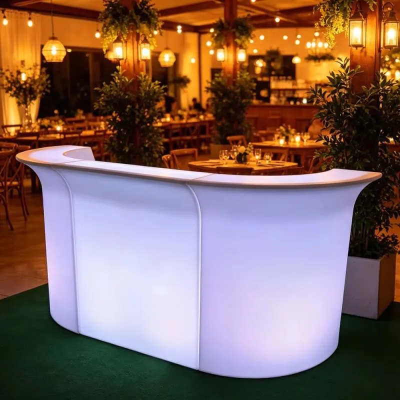 LED Bar Counters, Cocktail Tables Chairs For Sale – Glow LED Cube Cocktail Table and Chairs Set for Party Bar Small Space Dec